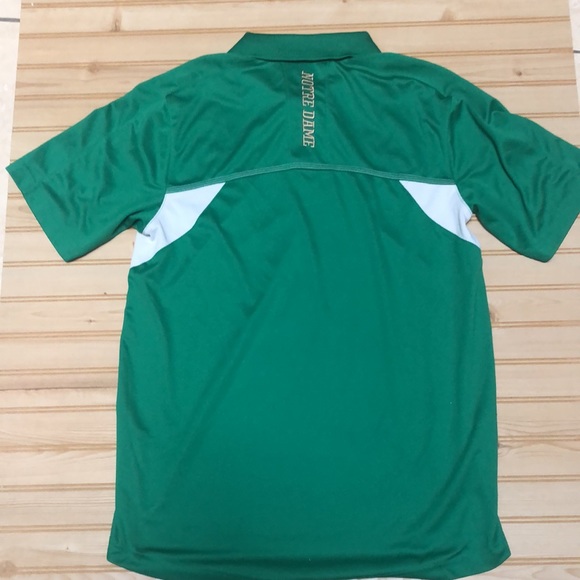 Adidas Climalite Green Gold Fighting Irish Notre Dame Sports Jersey  Polo Shirt - Picture 7 of 11